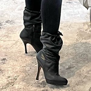 Authentic Prada leather booties
